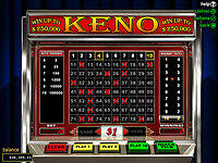 Keno at Cherry Red Casino